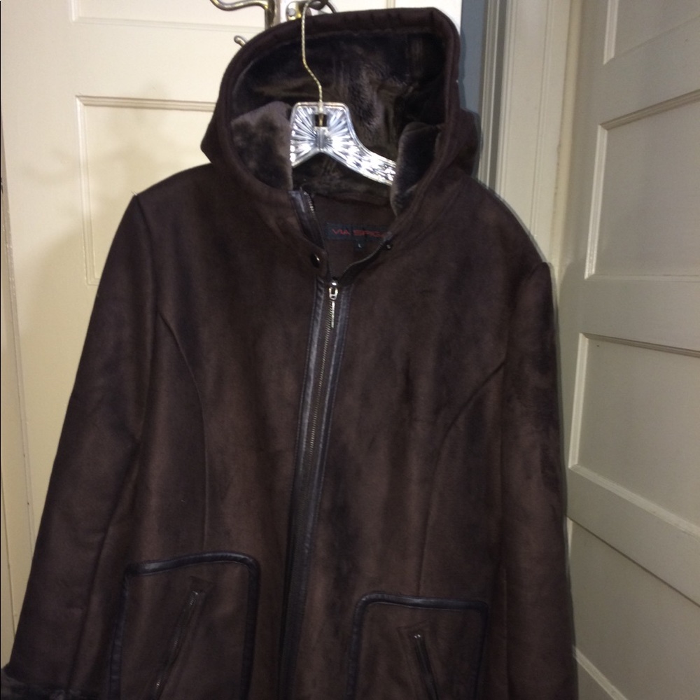 Women’s Via Spiga hooded overcoat